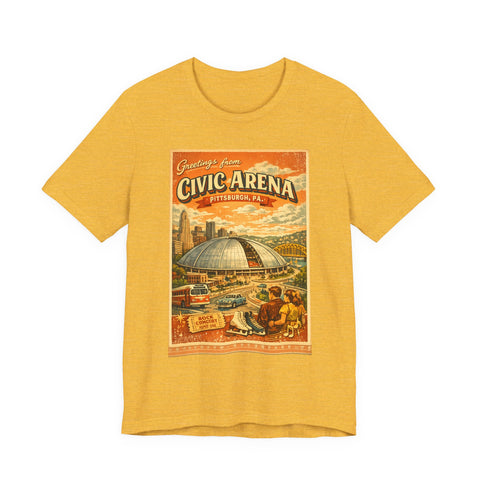 Greeting From Civic Arena (The Igloo) - Unisex Jersey Short Sleeve Tee