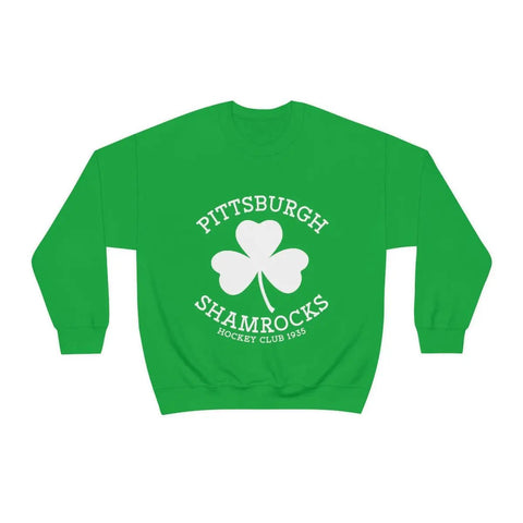 Pittsburgh Shamrocks Crewneck Sweatshirt  Vintage Ice Hockey Irish Green S 