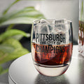 Pittsburgh The City of Champions Whiskey Glass Mug Printify