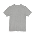 Back view of Pittsburgh Border Stamp - Short Sleeve T-Shirt in heather gray, showing plain back and slim fit cut for casual wear.