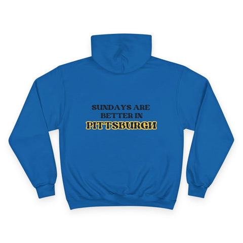 Pittsburgh Sundays - Print on back - Champion Hoodie