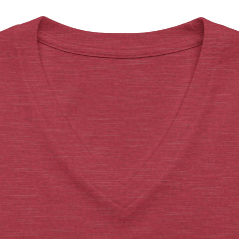 412 Bold Vertical Number Women's V-neck Tshirt  — Minimalist Monochrome Graphic T-Shirt