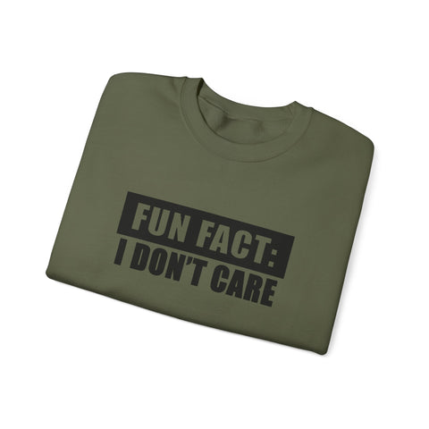 Fun Fact: I Don't Care (Pittsburgh Sarcasm Series) - Heavy Blend™ Crewneck Sweatshirt