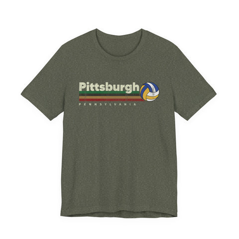 Pittsburgh Vintage Volleyball - Unisex Jersey Short Sleeve Tee