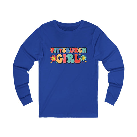 Pittsburgh Girl Retro Jersey Long Sleeve Tee