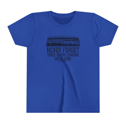 Never Forget Pittsburgh Three River Stadium - Youth Short Sleeve Tee Kids clothes Printify True Royal S