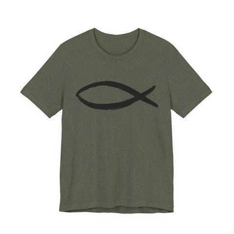 Christianity Fish Symbol - Unisex Jersey Short Sleeve Tee