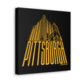 Steel Building Pittsburgh - Canvas Gallery Wrap Wall Art Canvas Printify