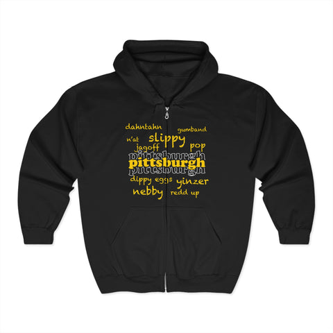 Pittsburgh Yinzerisms - Unisex Heavy Blend™ Full Zip Hooded Sweatshirt