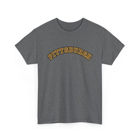 Pittsburgh Block Letters - Unisex Heavy Cotton Tee