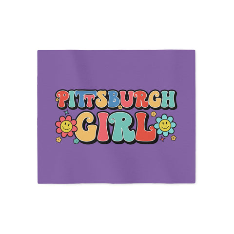 Pittsburgh Girl Retro Sweatshirt Blanket