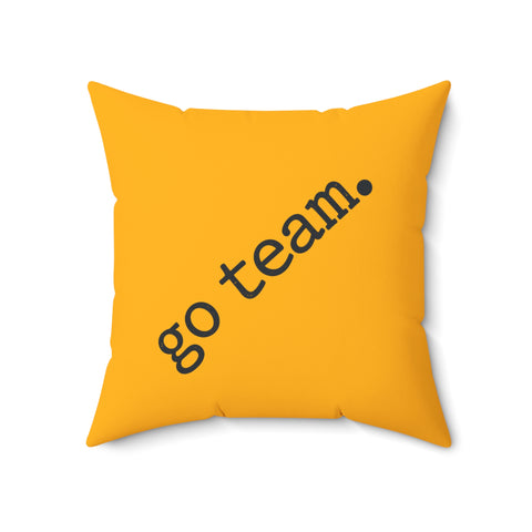 Go Team Pillow — Yellow Cheer Decorative Throw Pillow