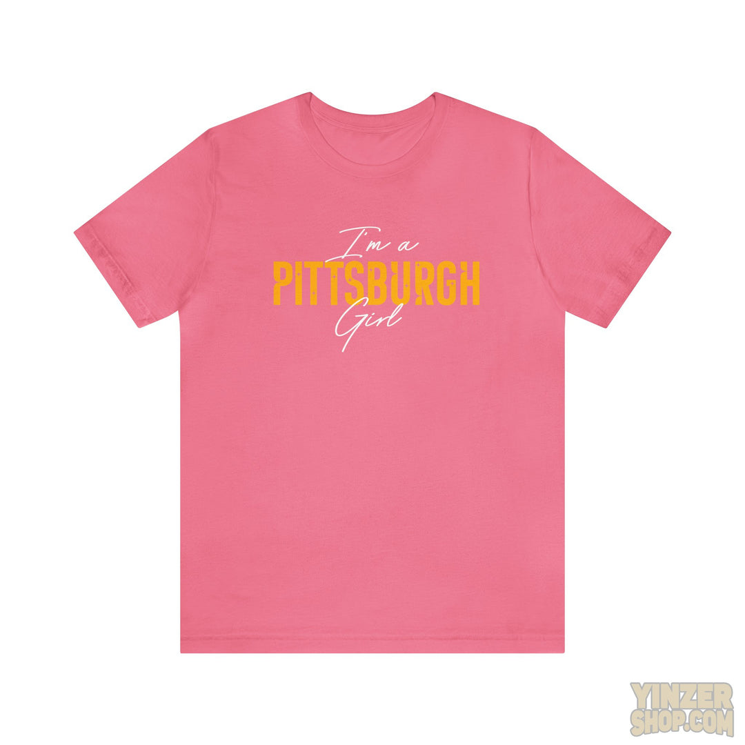 I'M A Pittsburgh Girl - Star Design - Unisex Jersey Short Sleeve Tee T-Shirt Printify Charity Pink S 