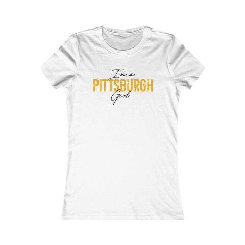 I'm a Pittsburgh Girl Women's Slim Feminine Fit Tee T-Shirt Printify White S