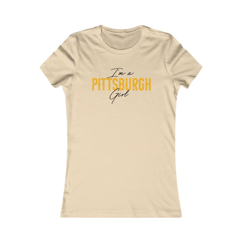 I'm a Pittsburgh Girl Women's Slim Feminine Fit Tee T-Shirt Printify Soft Cream S