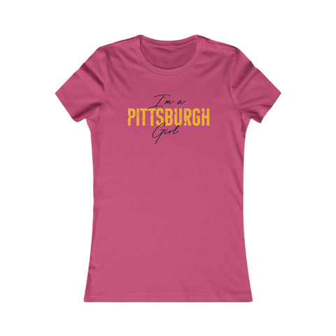 I'm a Pittsburgh Girl Women's Slim Feminine Fit Tee T-Shirt Printify Berry S