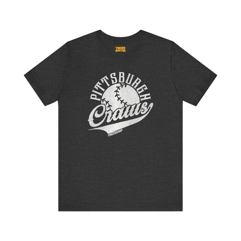 Pittsburgh Craws - Pittsburgh Crawfords - Retro Baseball - Short Sleeve Tee T-Shirt Printify Dark Grey Heather S 