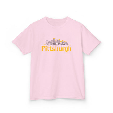 Pittsburgh Football Team Names - Kids Graphic T-Shirt