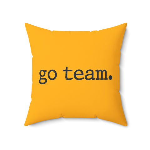 Go Team Pillow — Yellow Cheer Decorative Throw Pillow