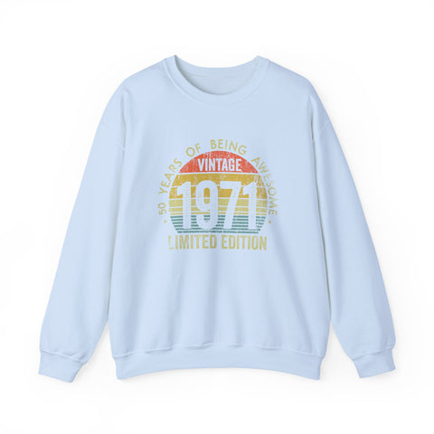 Vintage 1971 Awesome - Heavy Blend™ Crewneck Sweatshirt
