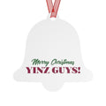 Pittsburgh Merry Christmas Yinz Guys Metal Ornaments Home Decor Printify