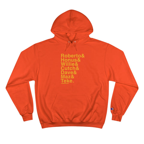 Famous Pittsburgh Pirates Ampersand - Champion Hoodie Hoodie Printify Orange S 