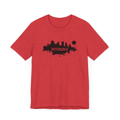 Pittsburgh Splash Skyline T-Shirt  - Unisex bella+canvas 3001 T-Shirt Printify   