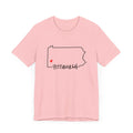 Love Pittsburgh Pennsylvania Short Sleeve T-Shirt  - Unisex bella+canvas 3001 T-Shirt Printify   