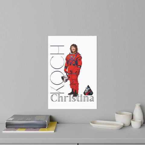 Astronaut Christina Koch Portrait Wall Decal