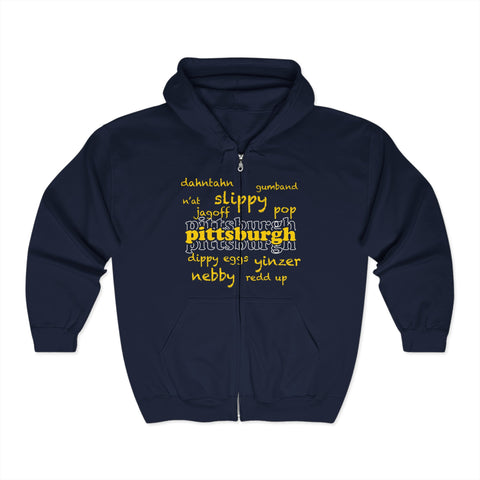 Pittsburgh Yinzerisms - Unisex Heavy Blend™ Full Zip Hooded Sweatshirt