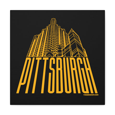 Steel Building Pittsburgh - Canvas Gallery Wrap Wall Art Canvas Printify 16″ x 16″ 1.25"