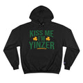 Kiss Me, I'm Yinzer - St Patty's Day - Champion Hoodie Hoodie Printify Black S 