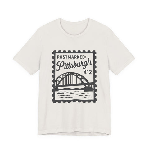 Vintage Pittsburgh Stamp - Unisex Jersey Short Sleeve Tee