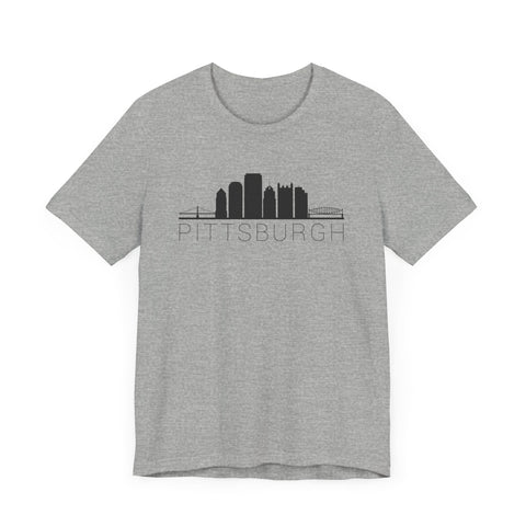 Pittsburgh Downtown Skyline Simplistic Design T-Shirt  - Unisex bella+canvas 3001 T-Shirt Printify   