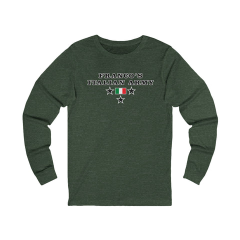 Franco's Italian Army - Unisex bella+canvas 3501 Long Sleeve Tee Long-sleeve Printify S Heather Forest