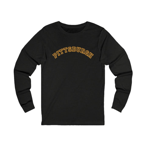 Pittsburgh Block Letters - Unisex Long Sleeve Tee