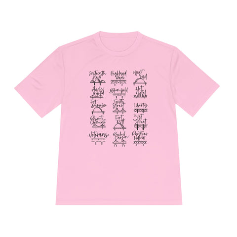 Pittsburgh Bridges Doodle - Sport-Tek Unisex Moisture Wicking Tee