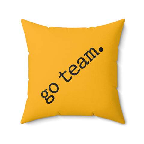 Go Team Pillow — Yellow Cheer Decorative Throw Pillow