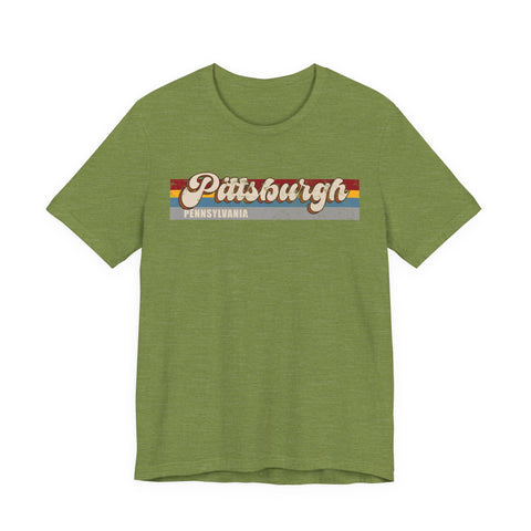 Pittsburgh PA Retro - Unisex Jersey Short Sleeve Tee
