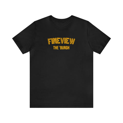 Fineview  - The Burgh Neighborhood Series - Unisex Jersey Short Sleeve Tee T-Shirt Printify Black S 