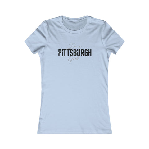 I'm a Pittsburgh Girl Women's Slim Feminine Fit Tee T-Shirt Printify Baby Blue S