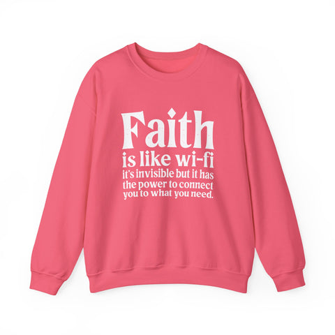 Faith is Like Wifi - Heavy Blend™ Crewneck Sweatshirt