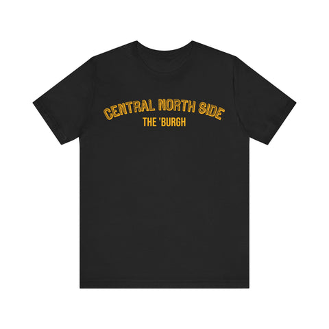 Central North Side  - The Burgh Neighborhood Series - Unisex Jersey Short Sleeve Tee T-Shirt Printify Black S 