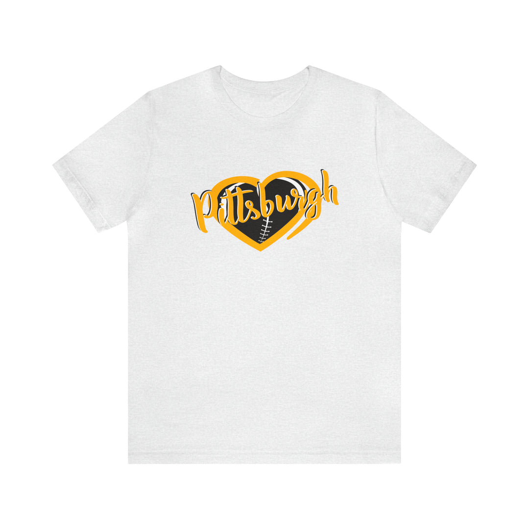 I love Pittsburgh Steeler Football - Women'sJersey Short Sleeve Tee T-Shirt Printify Ash S 