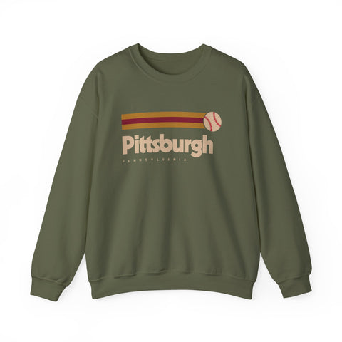 Vintage Pittsburgh Baseball - Heavy Blend™ Crewneck Sweatshirt