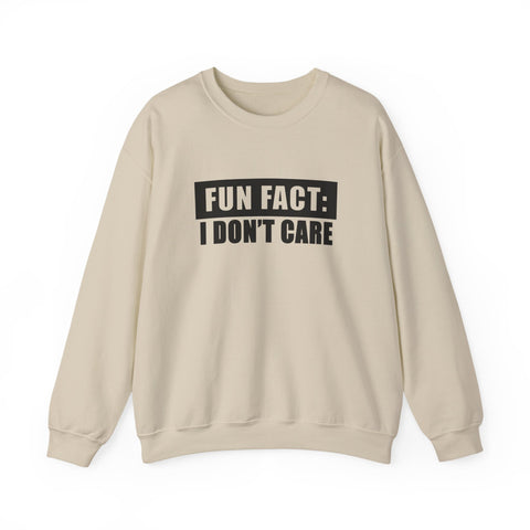 Fun Fact: I Don't Care (Pittsburgh Sarcasm Series) - Heavy Blend™ Crewneck Sweatshirt