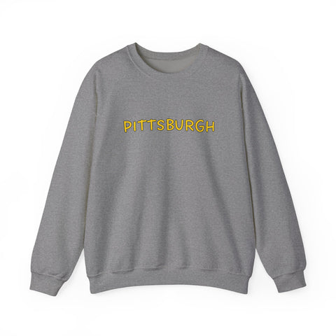 Pittsburgh Bubble Letters - Heavy Blend™ Crewneck Sweatshirt