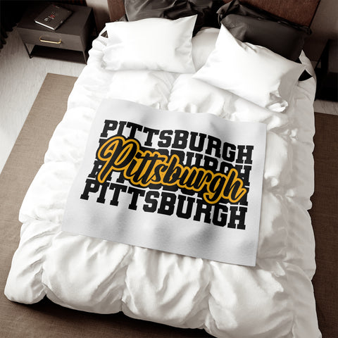 Pittsburgh Typography - TT Style - Sweatshirt Blanket