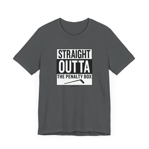 Straight Outta the Penalty Box - Short Sleeve Tee T-Shirt Printify Asphalt XS