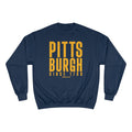 Big Pittsburgh - Champion Crewneck Sweatshirt Sweatshirt Printify Navy S 